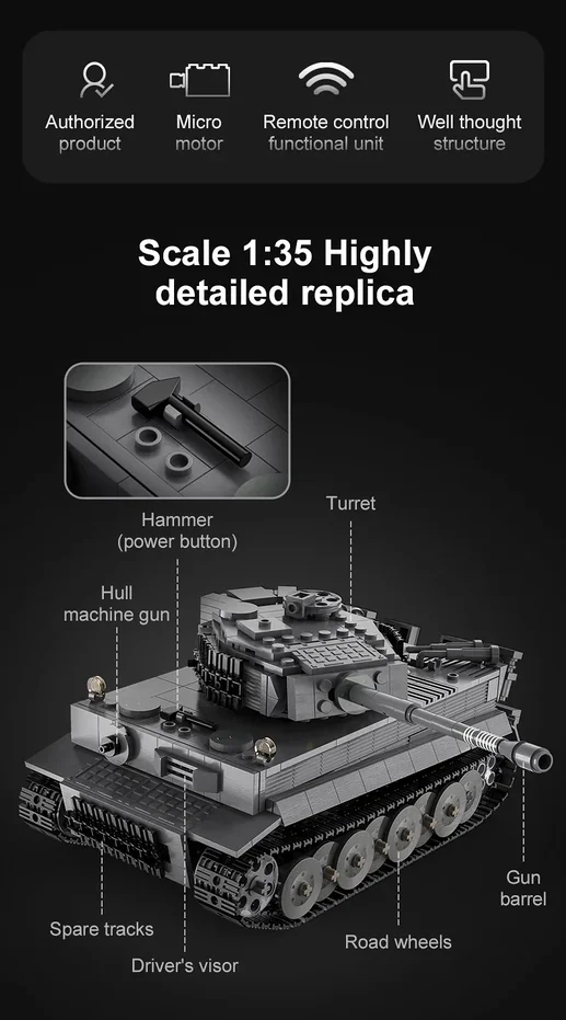 CADA-Master-Tiger-Tank-C61071W-Altijd-Korting