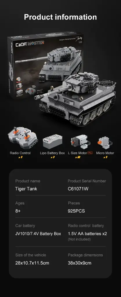 CADA-Master-Tiger-Tank-C61071W-Altijd-Korting